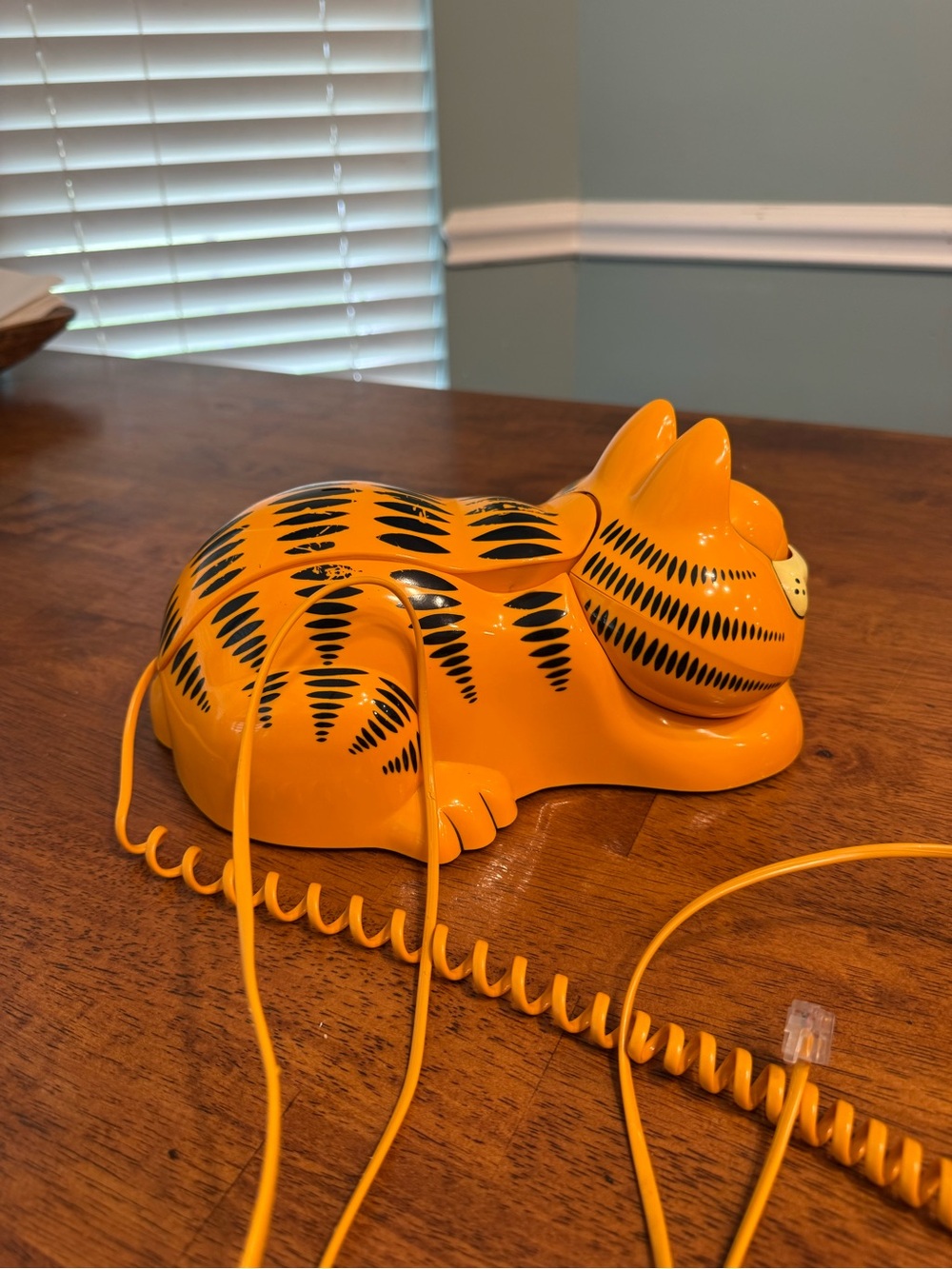 Vintage 1980s Tyco Garfield Landline Telephone Cat Phone Eyes Open Close TESTED - Picture 8 of 10